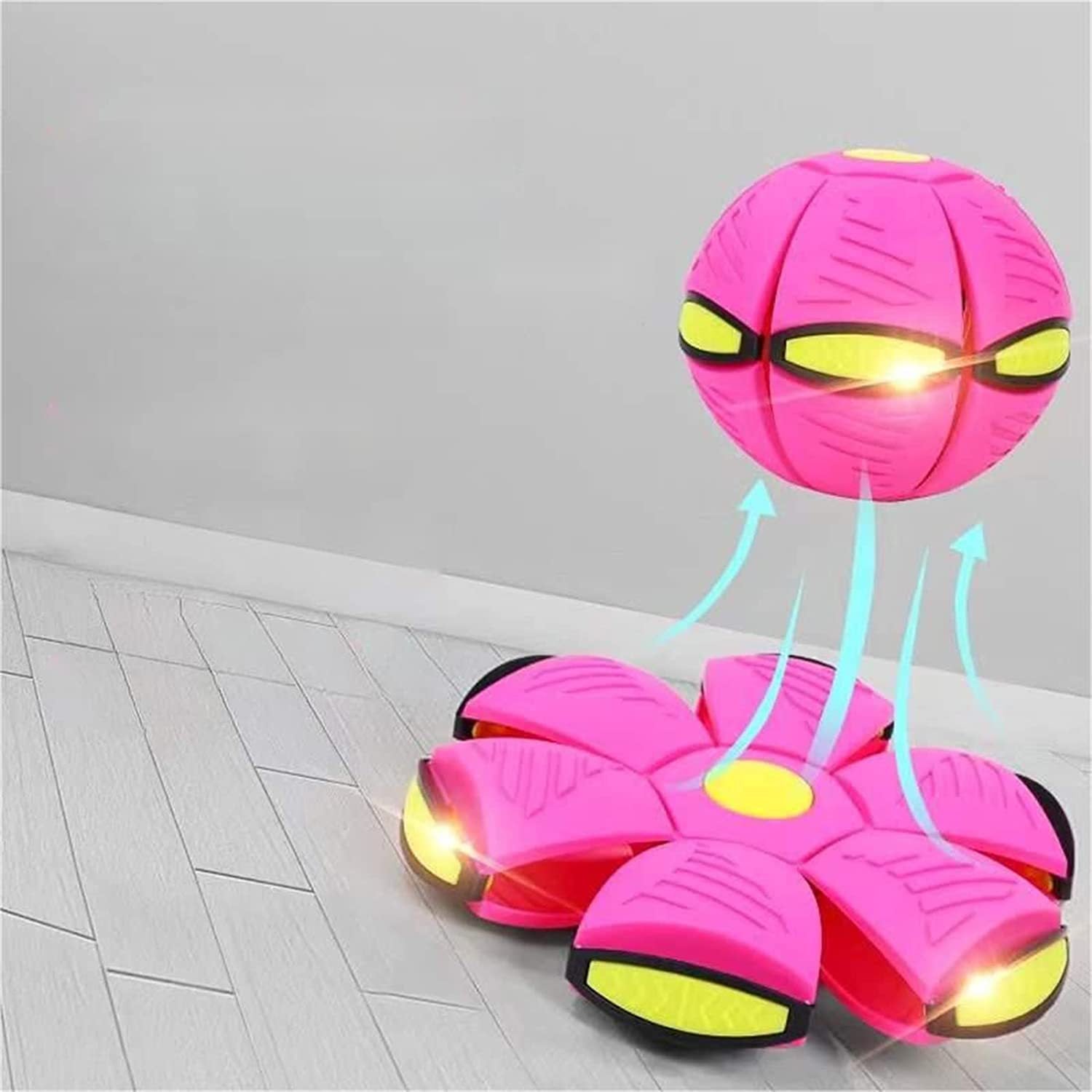 Cross-Border Pet Magic Flying Saucer Ball Dog Stepping On The Ball Foot Stepping On The Ball Luminous Deformation Vent Ball Decompression Parent-child Interaction