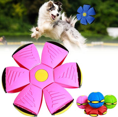 Cross-Border Pet Magic Flying Saucer Ball Dog Stepping On The Ball Foot Stepping On The Ball Luminous Deformation Vent Ball Decompression Parent-child Interaction