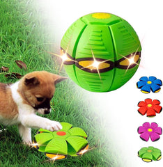 Cross-Border Pet Magic Flying Saucer Ball Dog Stepping On The Ball Foot Stepping On The Ball Luminous Deformation Vent Ball Decompression Parent-child Interaction