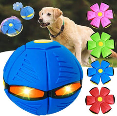 Cross-Border Pet Magic Flying Saucer Ball Dog Stepping On The Ball Foot Stepping On The Ball Luminous Deformation Vent Ball Decompression Parent-child Interaction