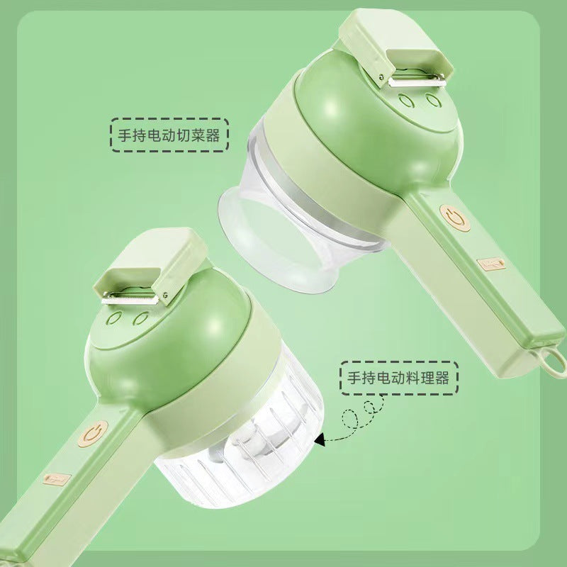 New Gatling Electric Garlic Grinding Garlic Beating Multifunctional Vegetable Cutting Artifact Peeler Potato Cut Cucumber Slice Home