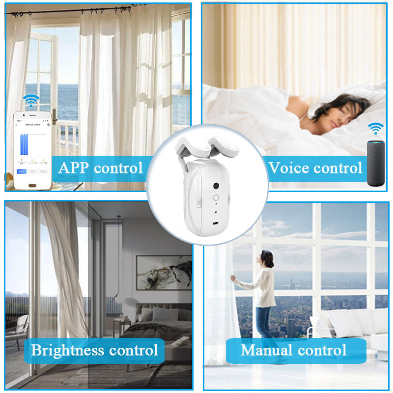 Graffiti Smart Electric Curtain Track Full Smart Home Products Wireless Voice Remote Control Automatic Smart Window Assistant